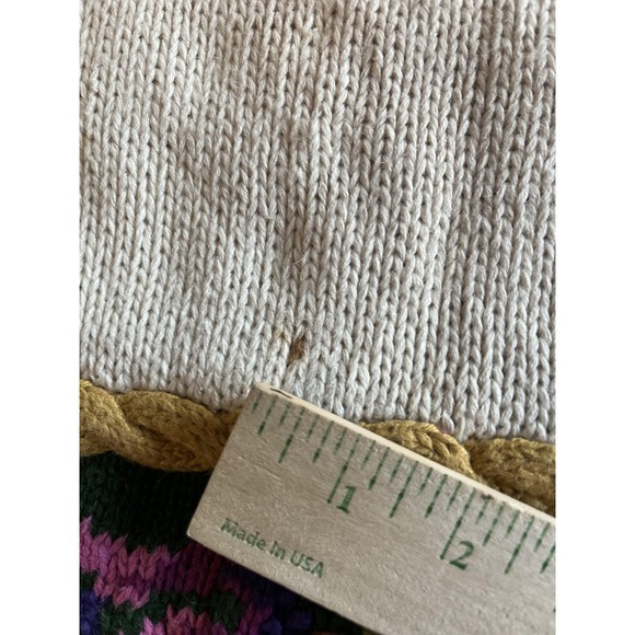 Vintage Jennifer Reed Sweater Womens Medium Floral Ramie Cotton Pullover 90s - Picture 6 of 6